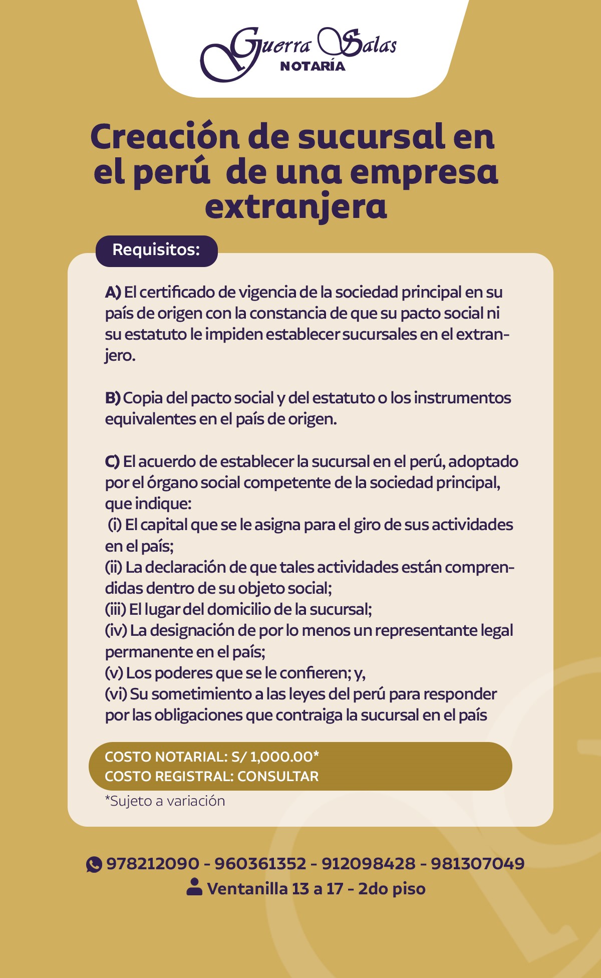 Creacion De Sucursal En El Perú De Una Empresa Extranjera Notaria